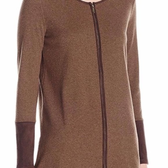 Rafaella Zip Front Duster/Tunic Cardigan - Picture 5 of 6